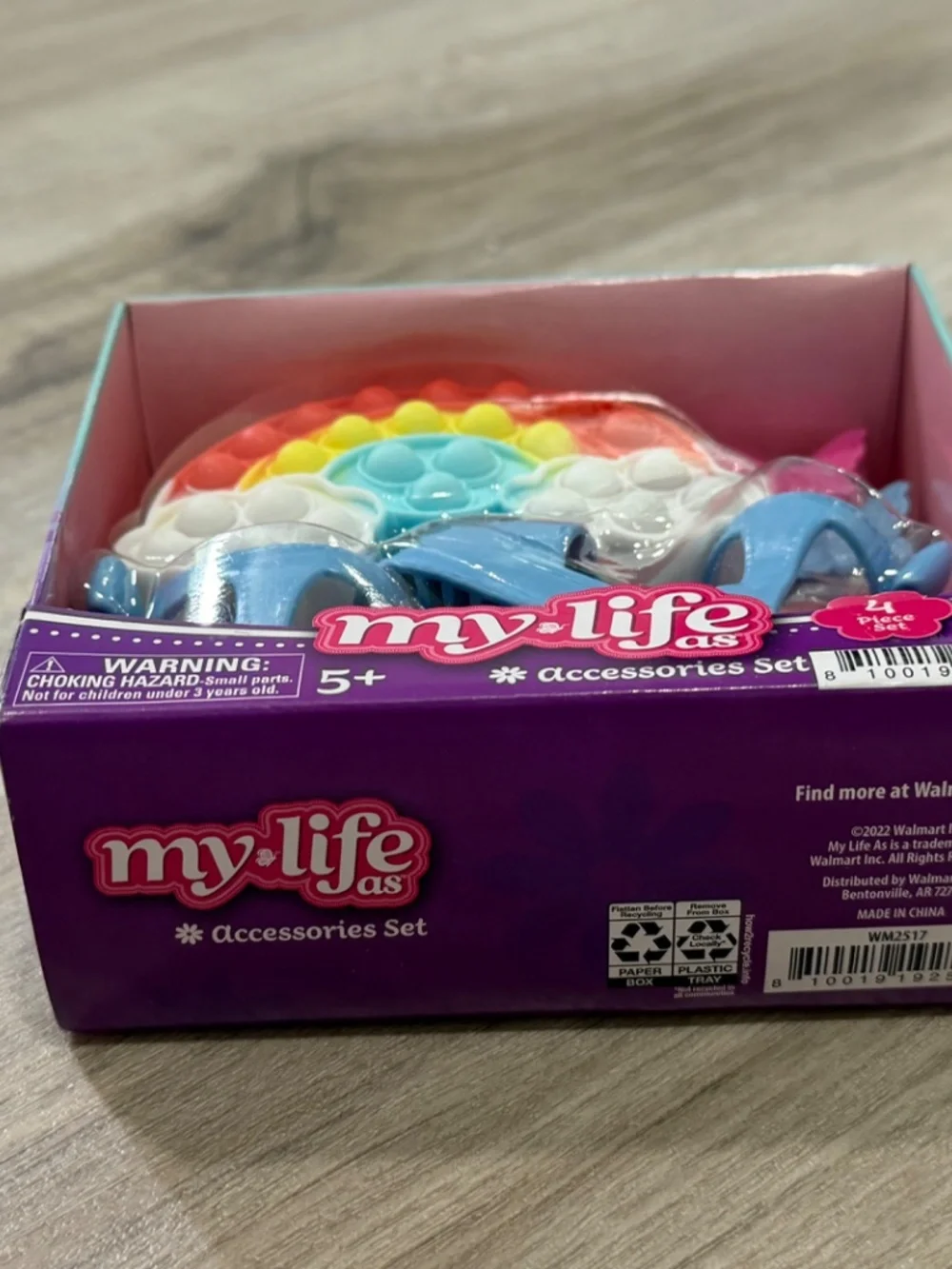 My Life As Rainbow Pop It Purse 4 Pc Doll Accessories Set NIP